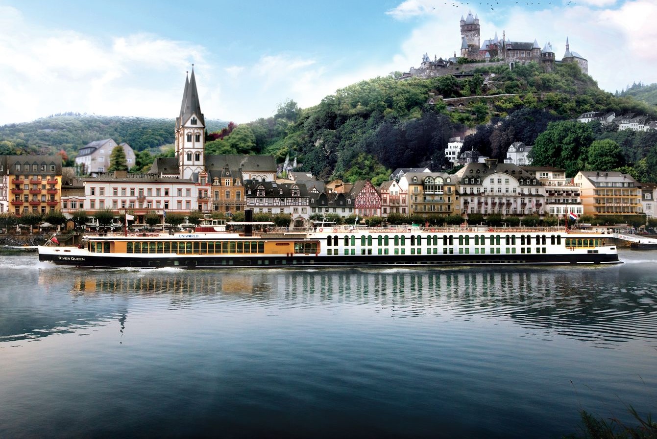 Exterior view of River Queen sailing on the Rhine